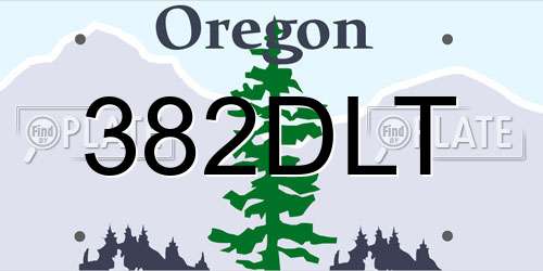 382DLT Oregon License Plate