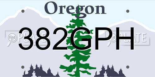 382GPH Oregon License Plate