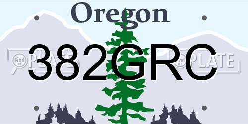 382GRC Oregon License Plate