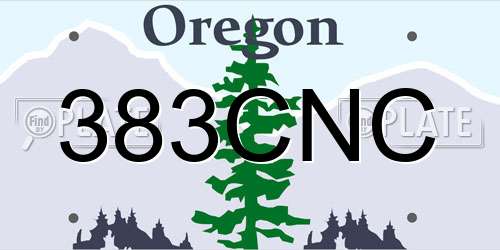 383CNC Oregon License Plate