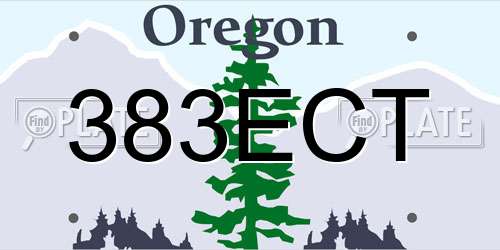 383ECT Oregon License Plate