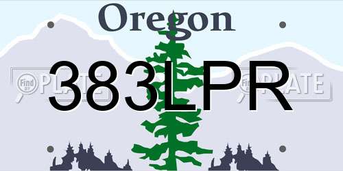 383LPR Oregon License Plate