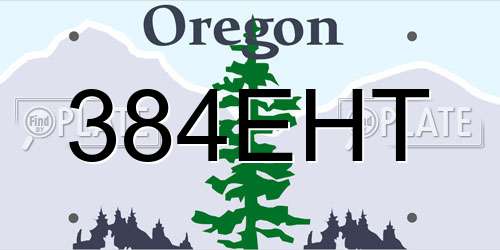 384EHT Oregon License Plate