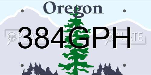 384GPH Oregon License Plate