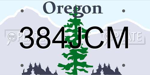 384JCM Oregon License Plate