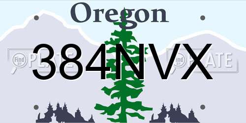 384NVX Oregon License Plate