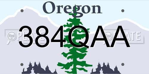 384QAA Oregon License Plate