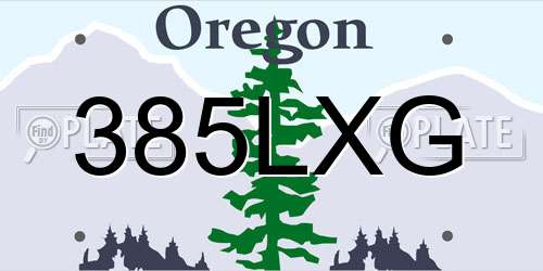 385LXG Oregon License Plate