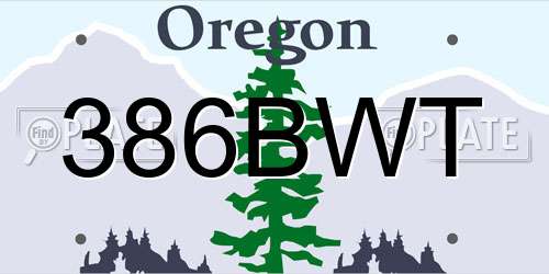 386BWT Oregon License Plate