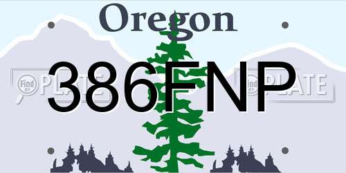 386FNP Oregon License Plate