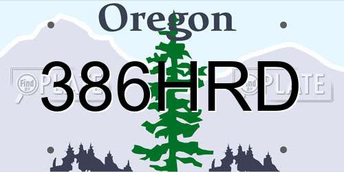 386HRD Oregon License Plate