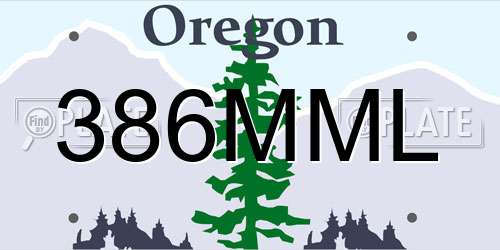 386MML Oregon License Plate