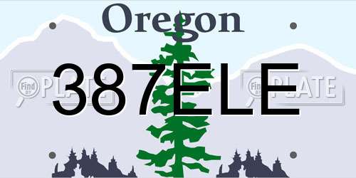 387ELE Oregon License Plate