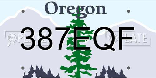 387EQF Oregon License Plate