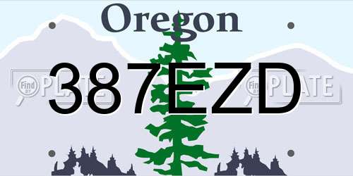 387EZD Oregon License Plate