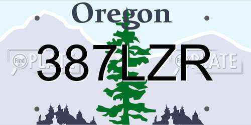 387LZR Oregon License Plate