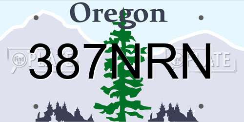387NRN Oregon License Plate