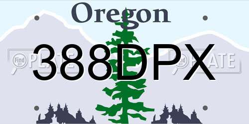 388DPX Oregon License Plate