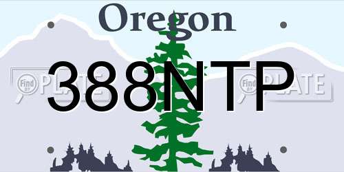 388NTP Oregon License Plate