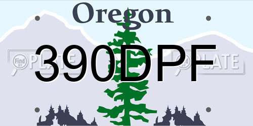 390DPF Oregon License Plate