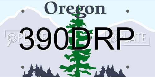 390DRP Oregon License Plate