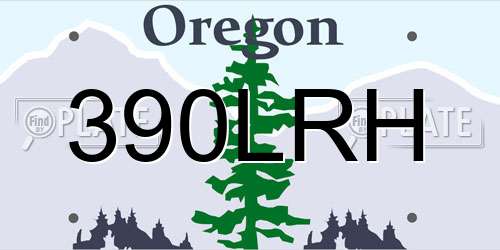 390LRH Oregon License Plate
