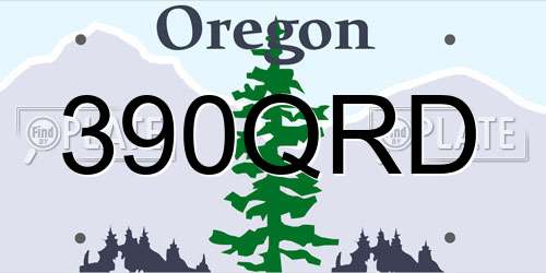 390QRD Oregon License Plate