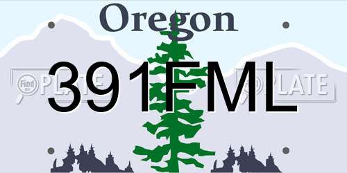 391FML Oregon License Plate