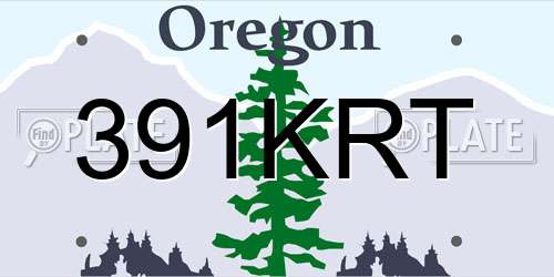 391KRT Oregon License Plate