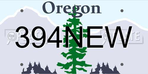 394NEW Oregon License Plate