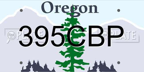 395CBP Oregon License Plate