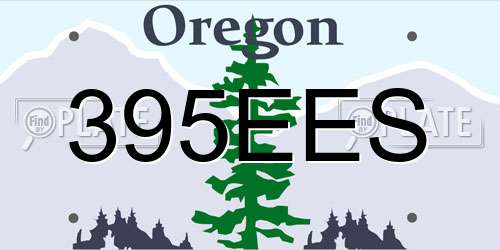 395EES Oregon License Plate