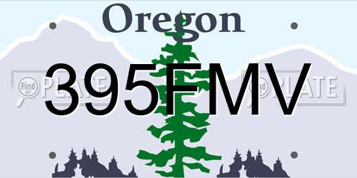 395FMV Oregon License Plate