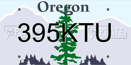 395KTU Oregon License Plate