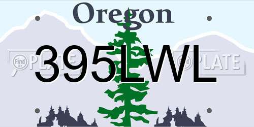 395LWL Oregon License Plate