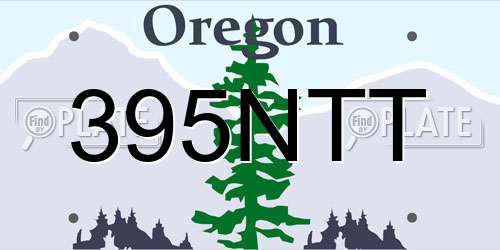 395NTT Oregon License Plate