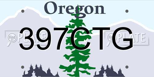 397CTG Oregon License Plate