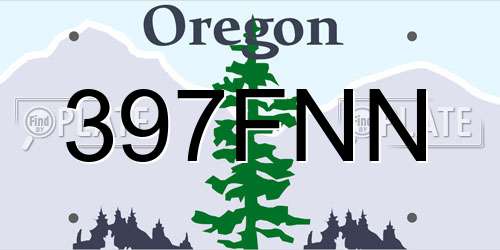 397FNN Oregon License Plate