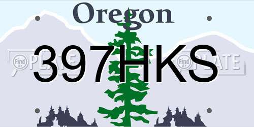 397HKS Oregon License Plate