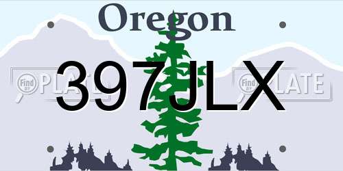 397JLX Oregon License Plate