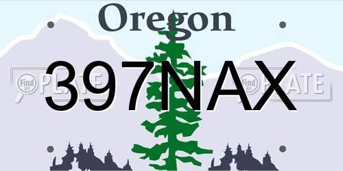 397NAX Oregon License Plate