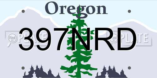 397NRD Oregon License Plate
