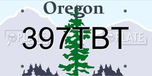 397TBT Oregon License Plate