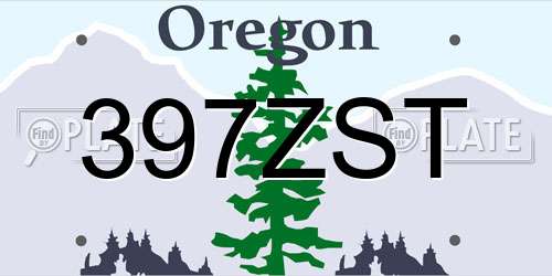 397ZST Oregon License Plate