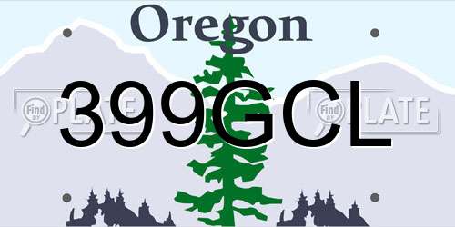 399GCL Oregon License Plate