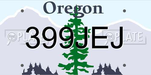 399JEJ Oregon License Plate