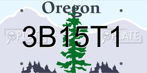 3B15T1 Oregon License Plate