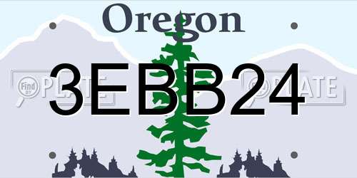 3EBB24 Oregon License Plate