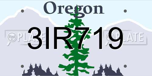 3IR719 Oregon License Plate