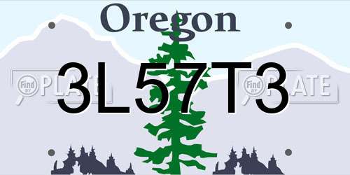 3L57T3 Oregon License Plate